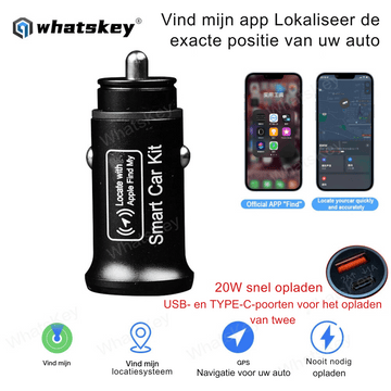AP200 USB Car Charger - 20W Fast Charger with GPS Tracker