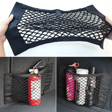 Universele Elastische Mesh Auto Organizer – Magic Sticker – Achterbank Opbergtas