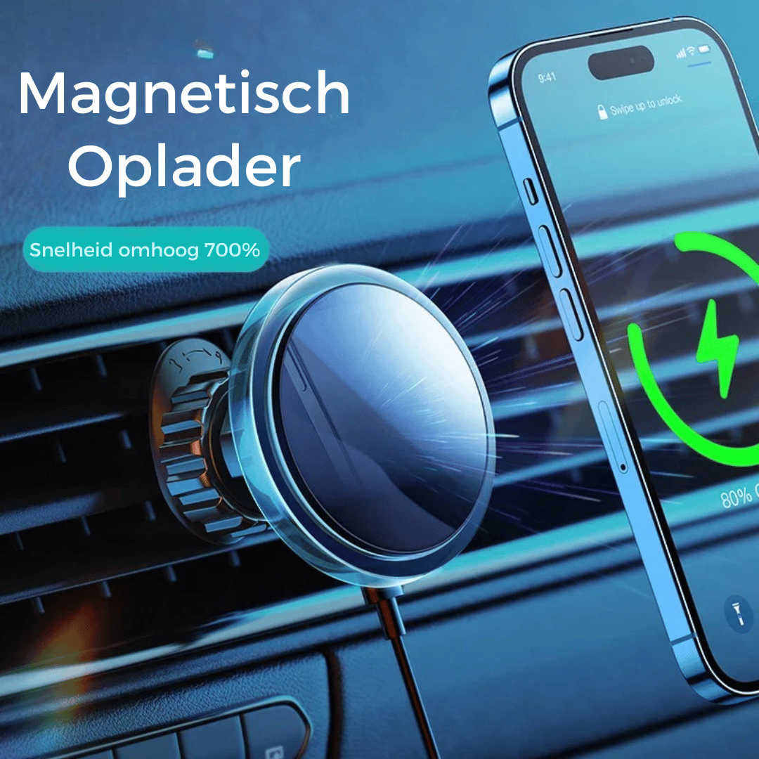 15W Magnetische Autotelefoonhouder met Snellader – Voor iPhone 16/15/14/13 Pro Max