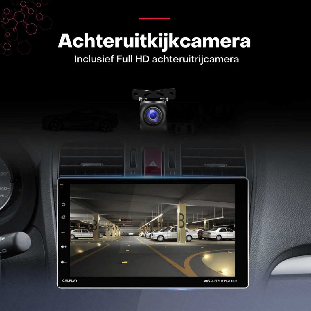 1Din Autoradio – 9 Inch Android 13 – Draadloos CarPlay & Android Auto – HD Touchscreen