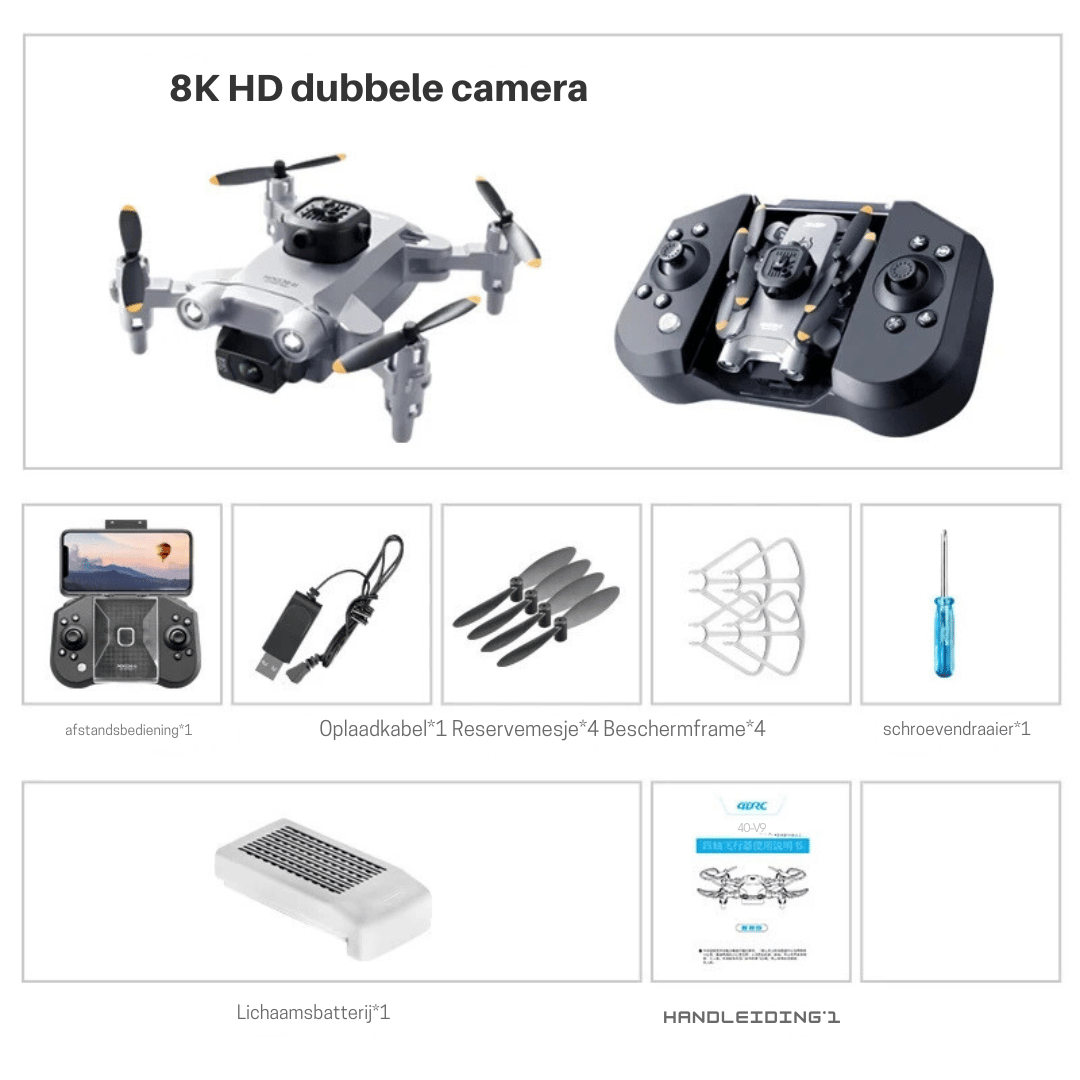 V30 Mini Drone - 8K HD - Five-Sided Obstacle Avoidance