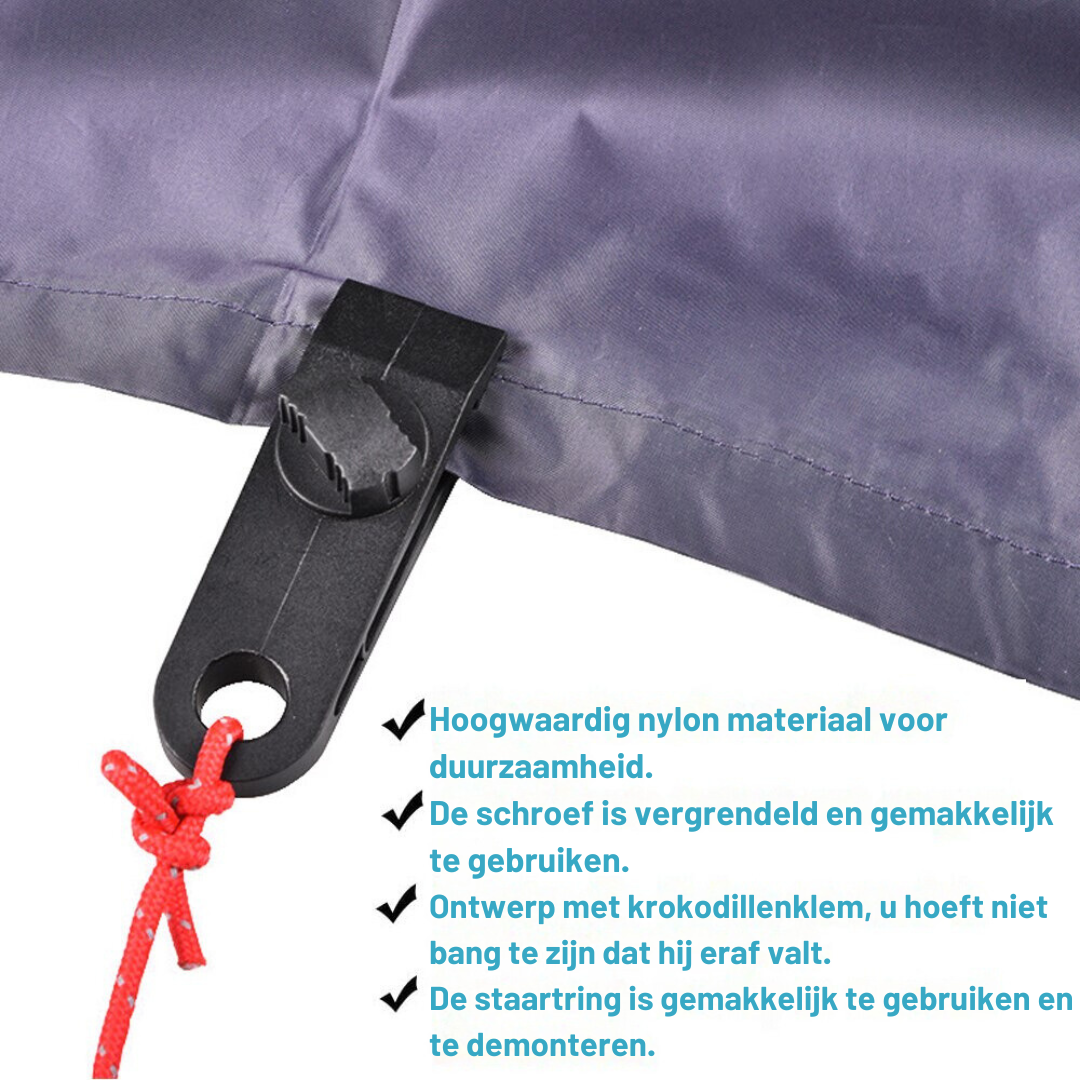 Pinces pour bâches et auvents