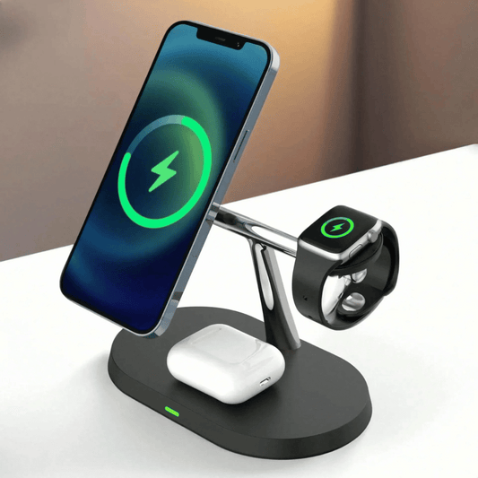 3-in-1 Magnetische Draadloze Oplader voor iPhone, Apple Watch &amp; AirPods – Snel en Veilig