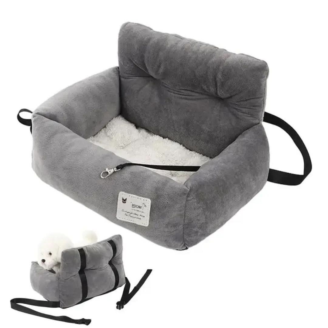 Panier de voiture souple pour chien avec sangle réglable