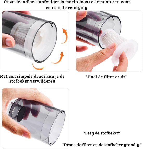 Clear™ | Draadloze Handstofzuiger