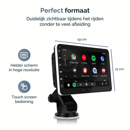 7.5 Inch Display – Draadloos CarPlay &amp; Android Auto – Inclusief HD Achteruitrijcamera