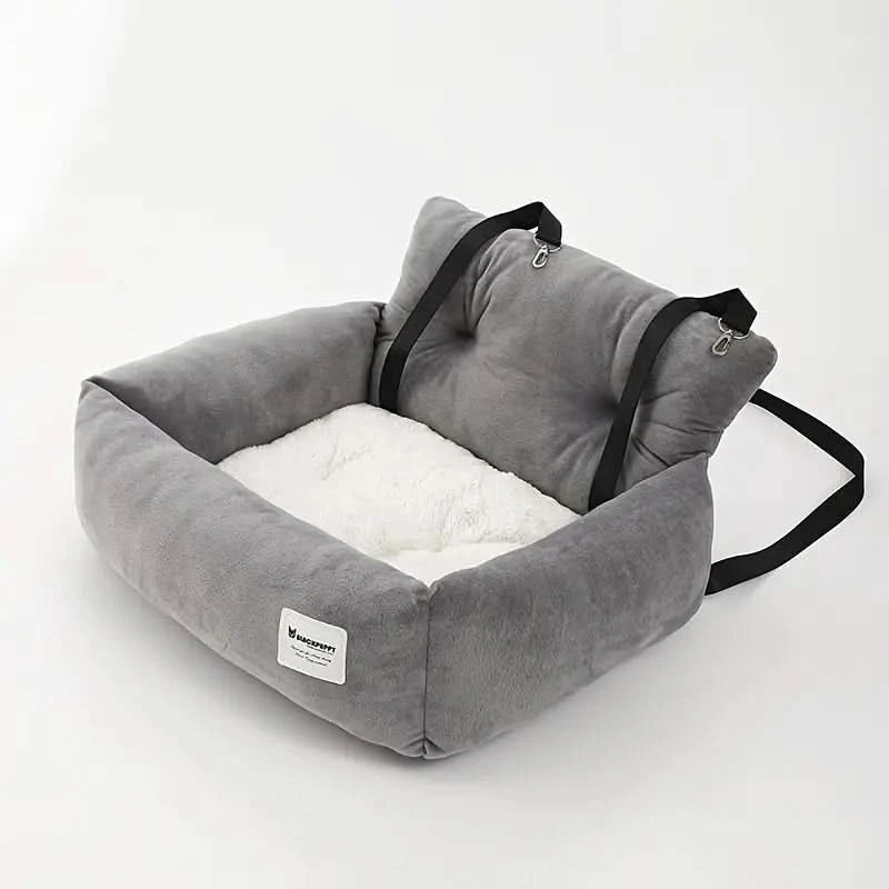 Panier de voiture souple pour chien avec sangle réglable