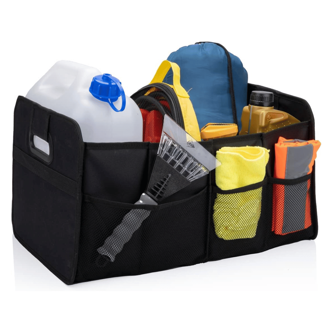 All Ride Kofferbak Organizer – 50x32x27 cm, Opvouwbaar met 2 Grote Vakken en Insteekvakken
