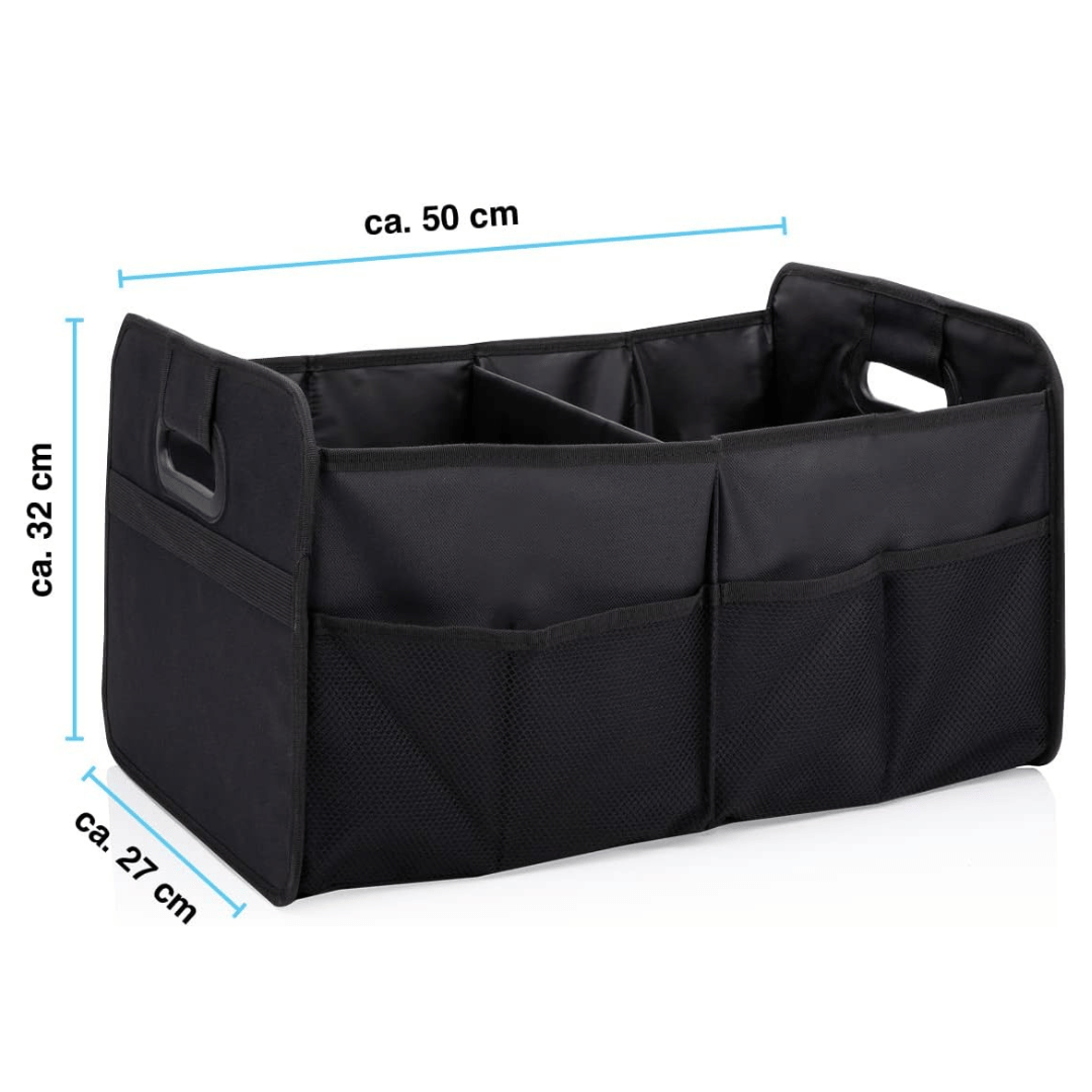 All Ride Kofferbak Organizer – 50x32x27 cm, Opvouwbaar met 2 Grote Vakken en Insteekvakken