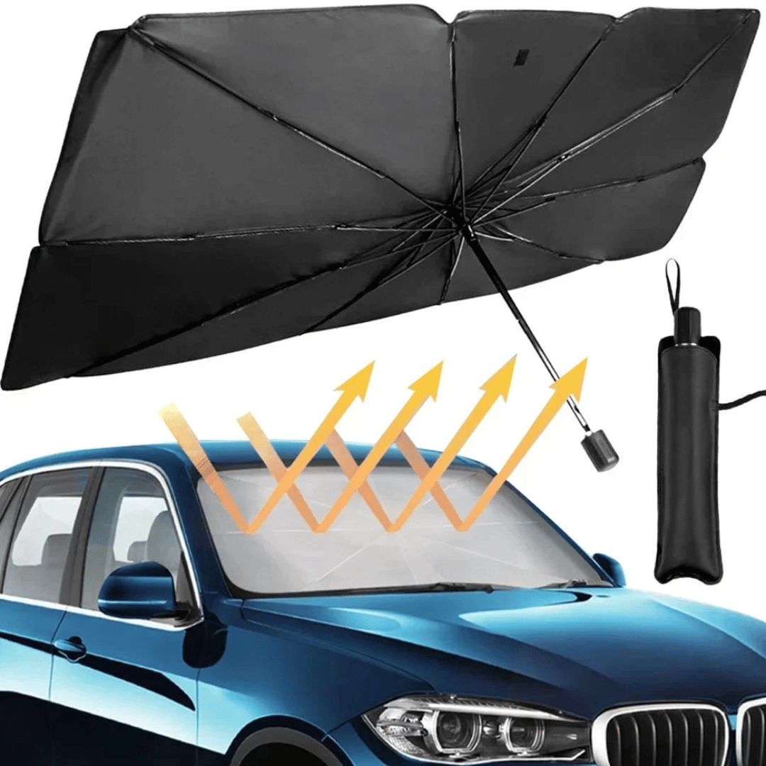 Auto Zonnescherm Voorruit – Titanium Zilver, Anti-UV, Opvouwbaar