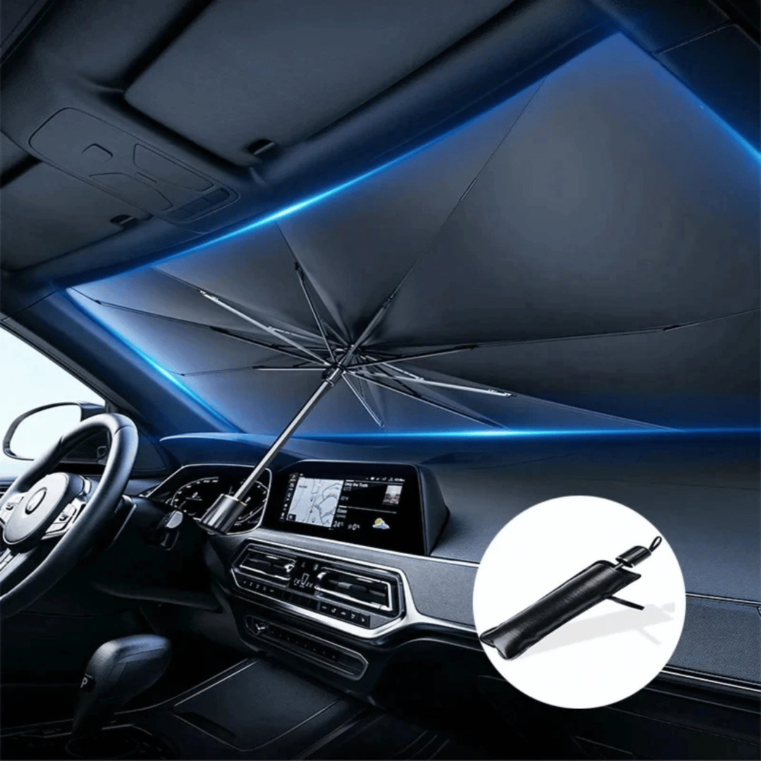 Auto Zonnescherm Voorruit – Titanium Zilver, Anti-UV, Opvouwbaar