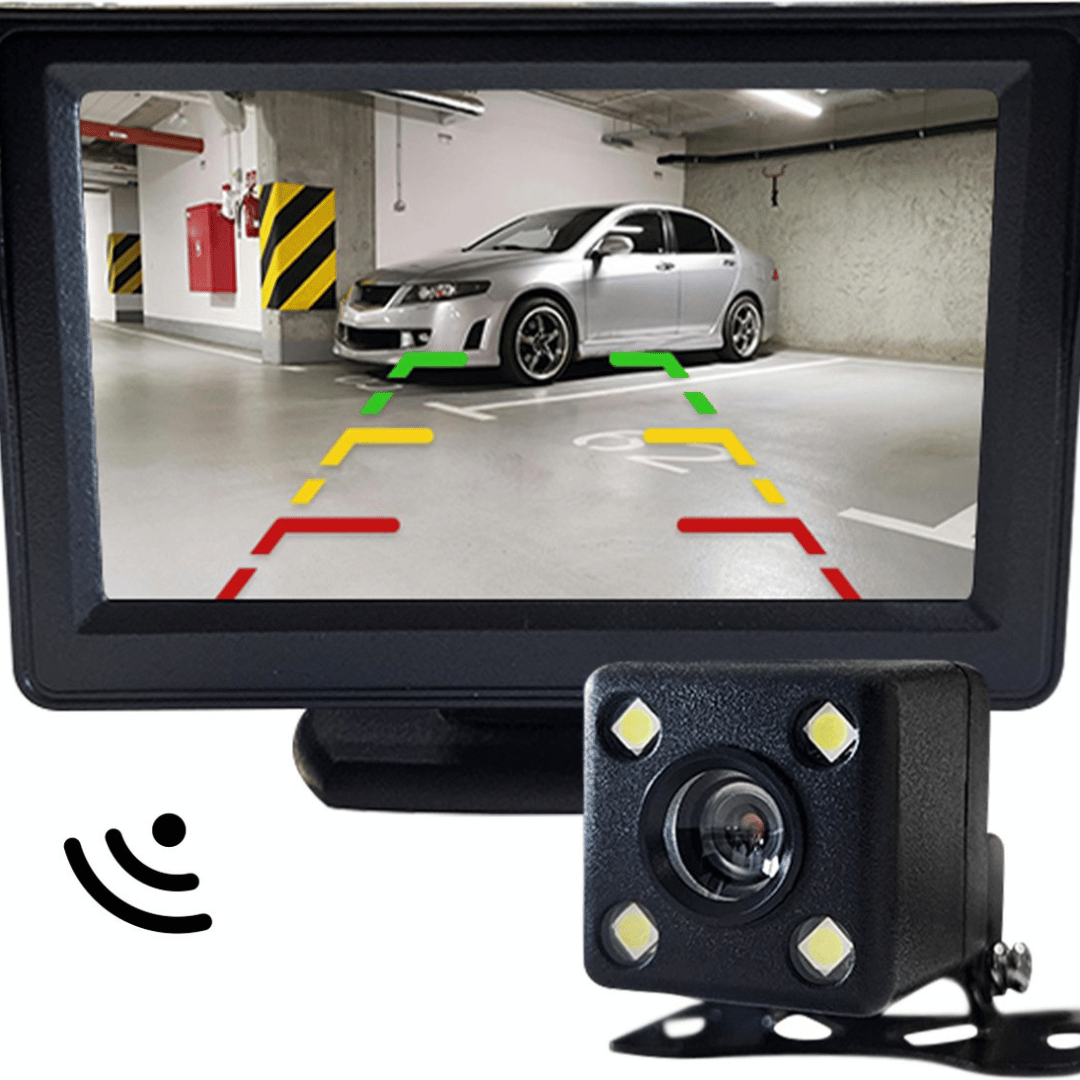 Draadloze Achteruitrijcamera – 5 Inch HD Monitor – Nachtzicht & Parkeerhulp – Complete Set