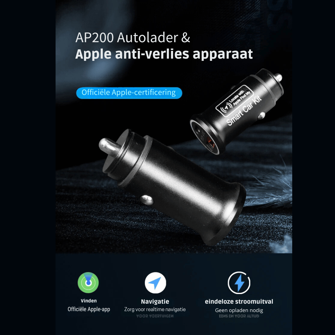 AP200 USB Car Charger - 20W Fast Charger with GPS Tracker