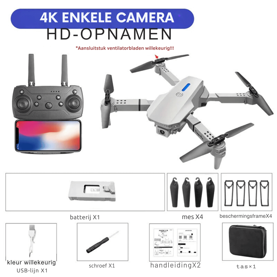 Drone RC - Caméra 4K pliable + Fonction de maintien d'altitude
