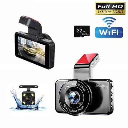 Full HD Dashcam 1080P – Draadloos – Voor- en Achtercamera – WiFi Connectiviteit