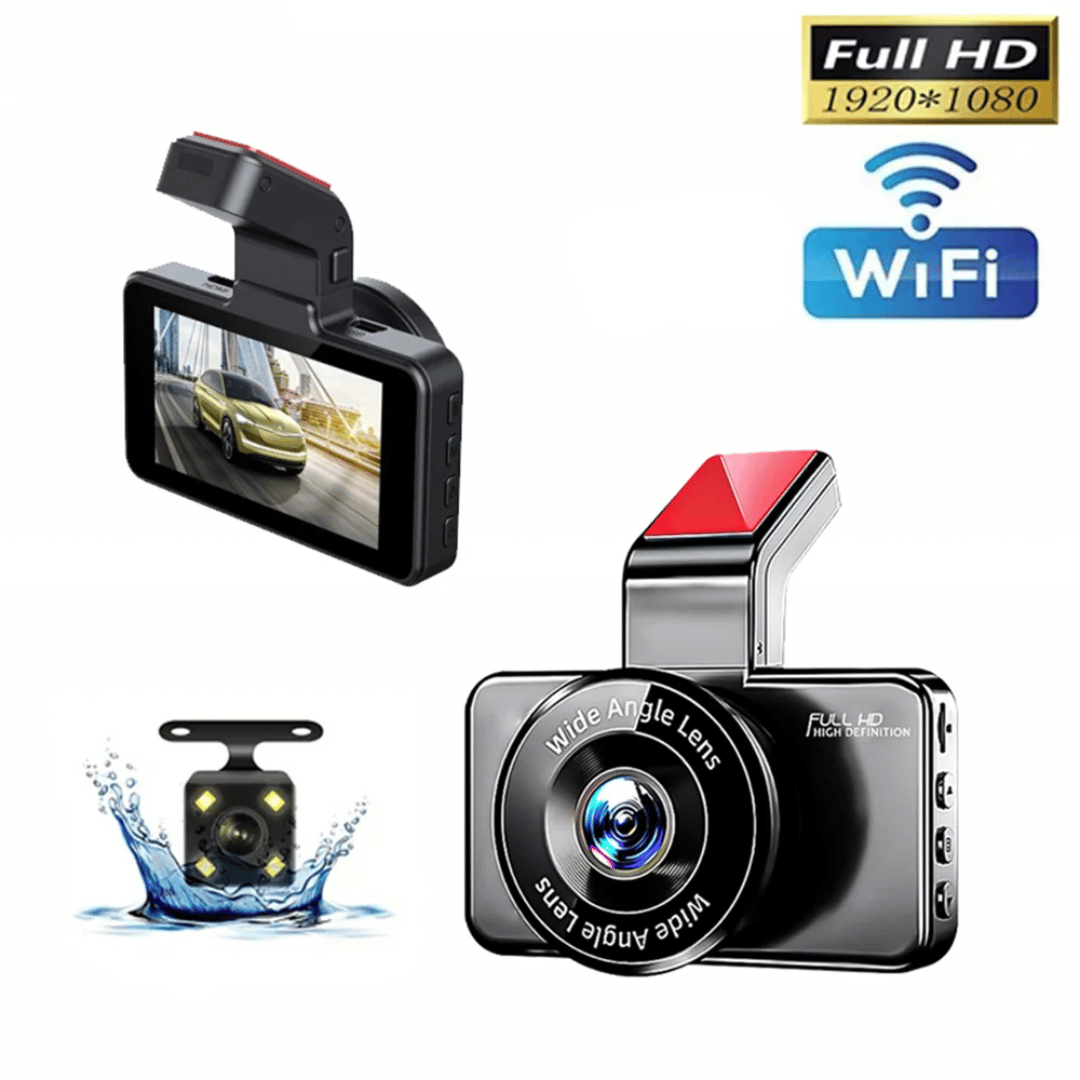 Full HD Dashcam 1080P – Draadloos – Voor- en Achtercamera