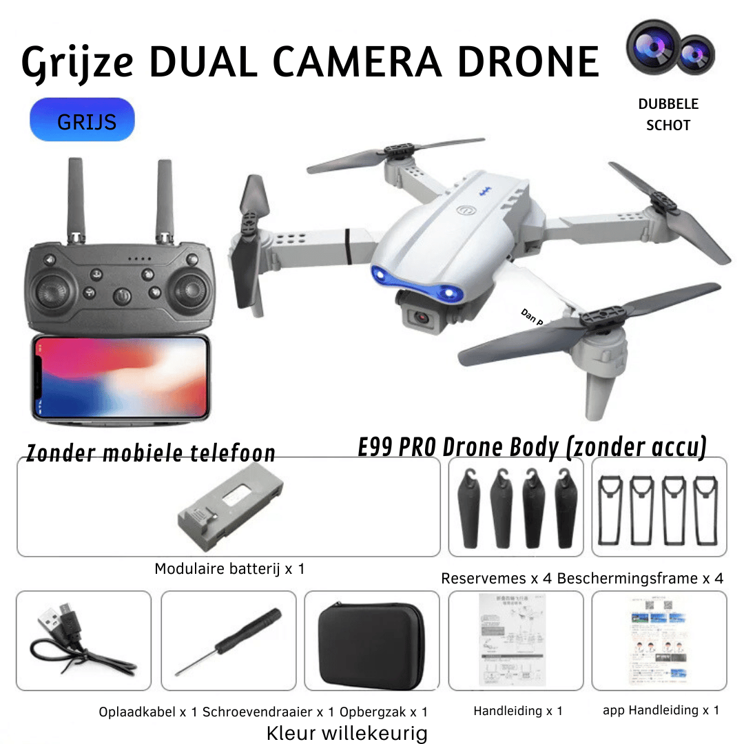 Pro RC Drone - 4K Camera Foldable Drone + Altitude Hold Function