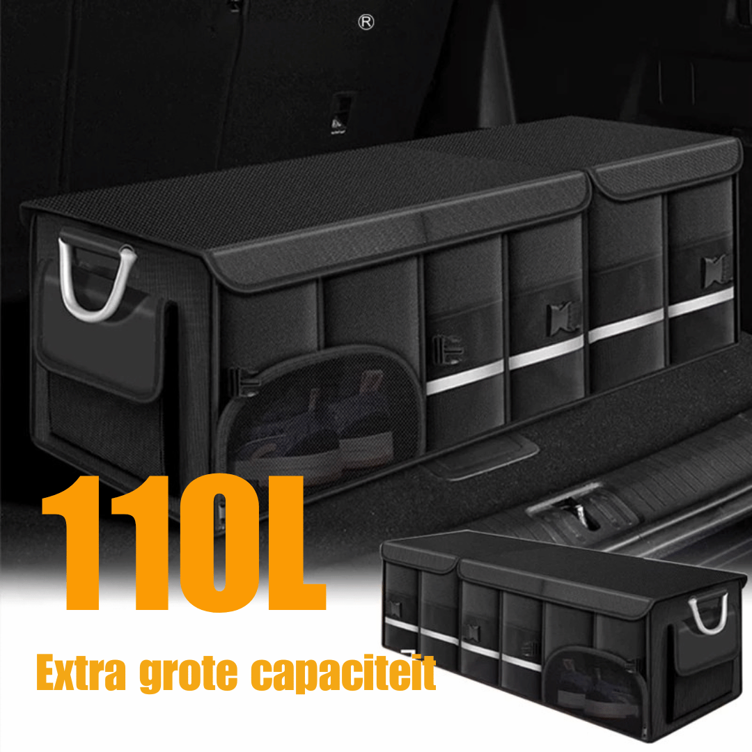 Grote Opvouwbare Kofferbak Organizer – 36L/72L/110L Waterdichte Opslagtas voor Auto, Kamperen en Vissen