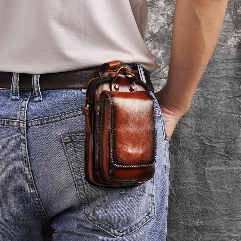 Echt Lederen Heren Waist Bag
