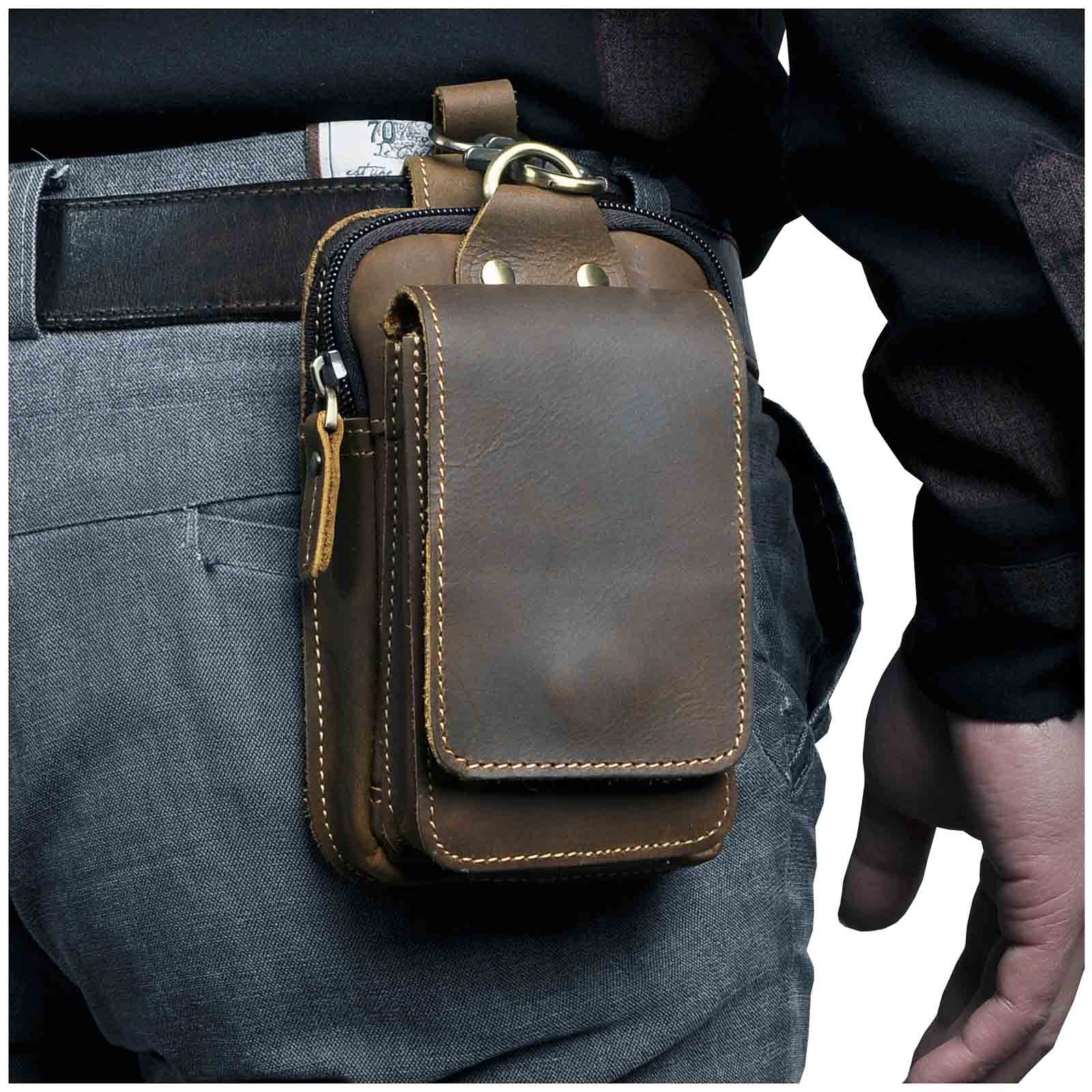 Echt Lederen Heren Waist Bag