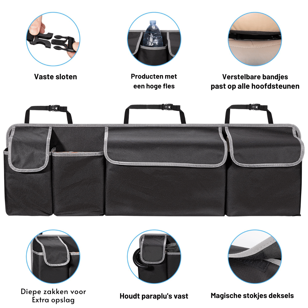 Hangende Auto Kofferbak Organizer – Compacte Achterbankopslag voor SUV's, Trucks & MPV's