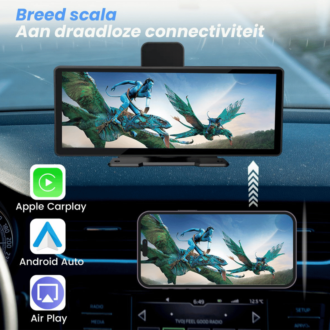 Active Goods Navigatiesysteem 10.26 Inch – Draadloos CarPlay &amp; Android Auto – Dashcam &amp; Achteruitrijcamera
