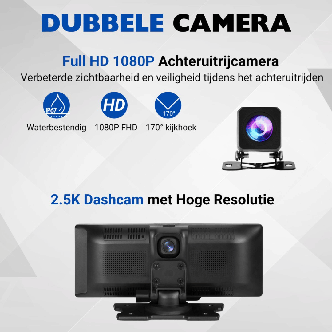 NeoVue Navigatiesysteem 10.26 Inch – Draadloos CarPlay & Android Auto – Dashcam &amp; Achteruitrijcamera