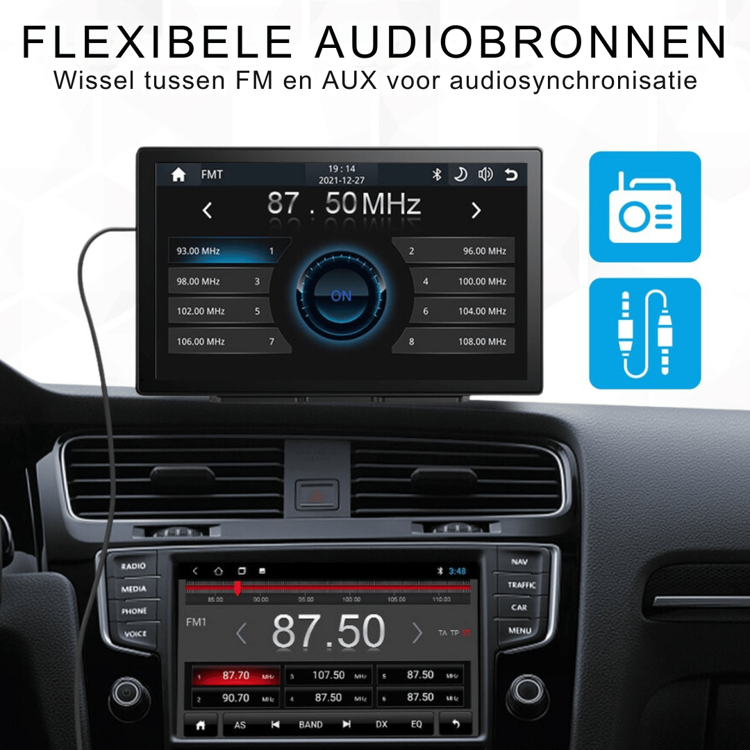 Nitel Navigatiesysteem 9 Inch – Touchscreen met Apple CarPlay & Android Auto + Achteruitrijcamera