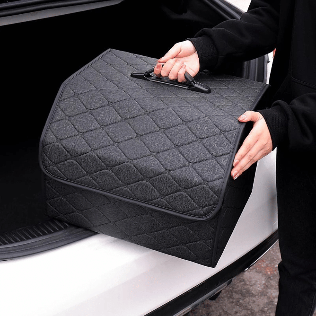 Opvouwbare Auto Kofferbak Organizer – Luxe PU Leren Opslagbox