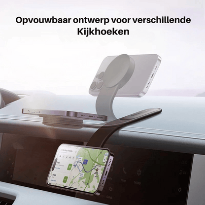 Opvouwbare Magnetische Telefoonhouder voor Auto – Stevig en Verstelbaar