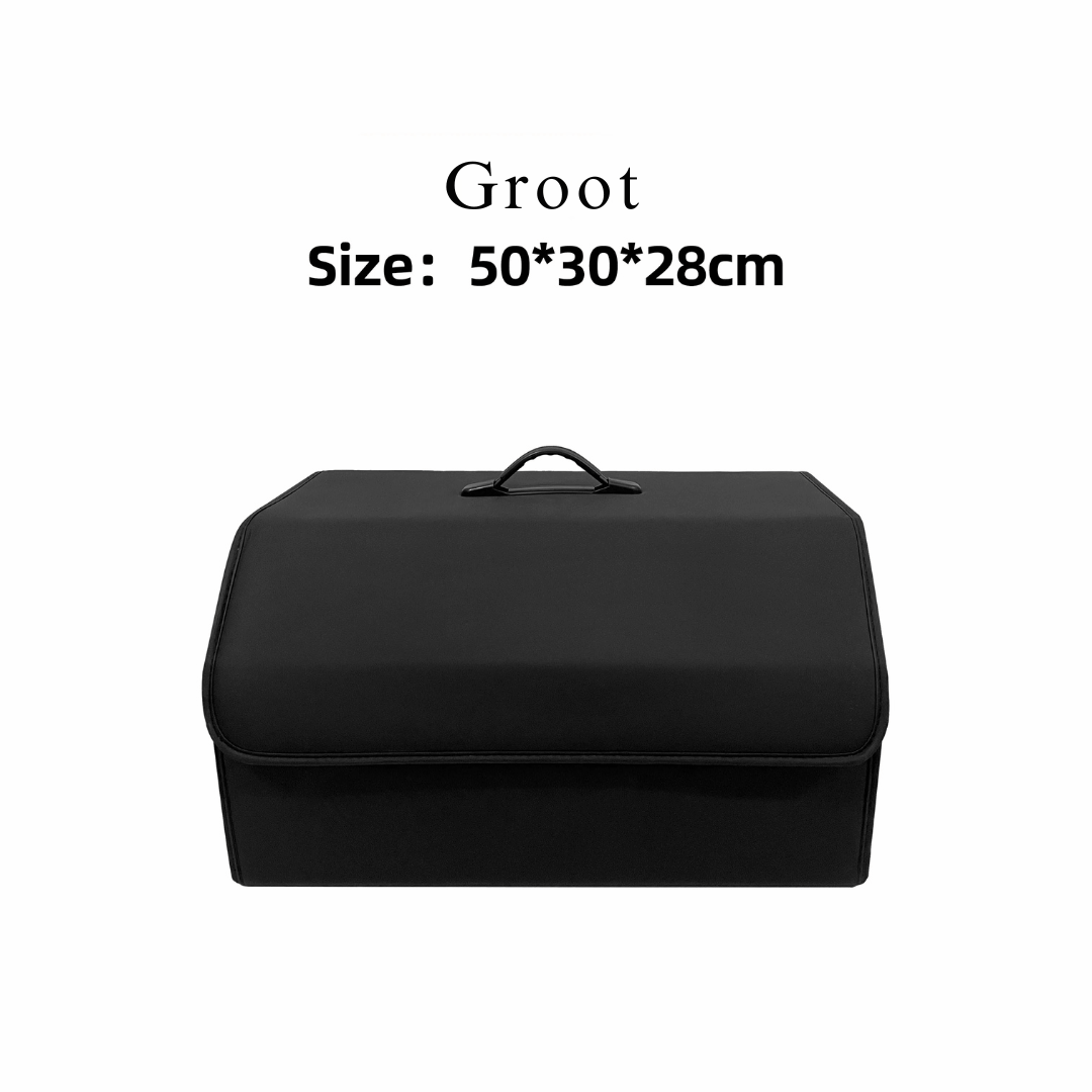 Opvouwbare PU Lederen Kofferbak Organizer – Luxe Opbergtas met Deksel
