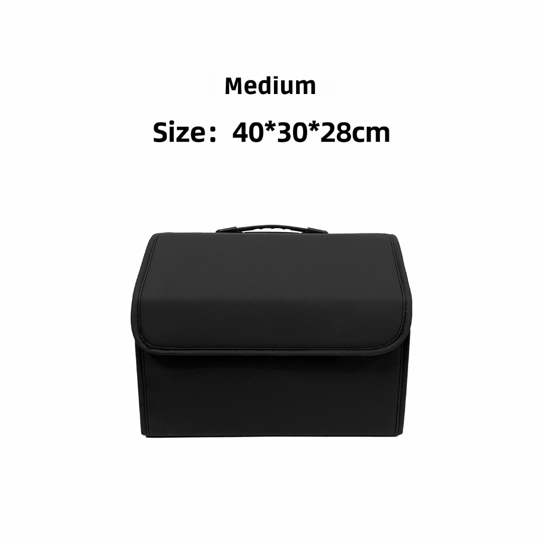 Opvouwbare PU Lederen Kofferbak Organizer – Luxe Opbergtas met Deksel