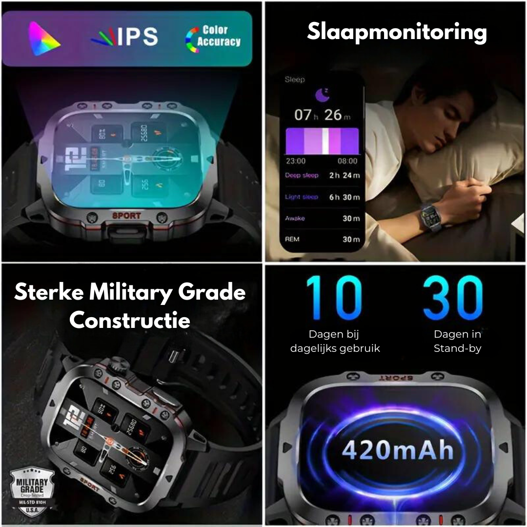 Sports Smartwatch - IP68 Waterproof