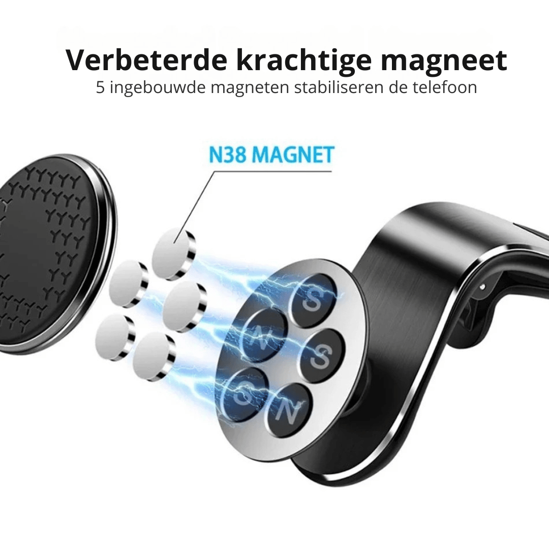 Magnetische Autotelefoonhouder – Sterke Magneet voor Ventilatierooster, Compatibel met Alle Smartphones