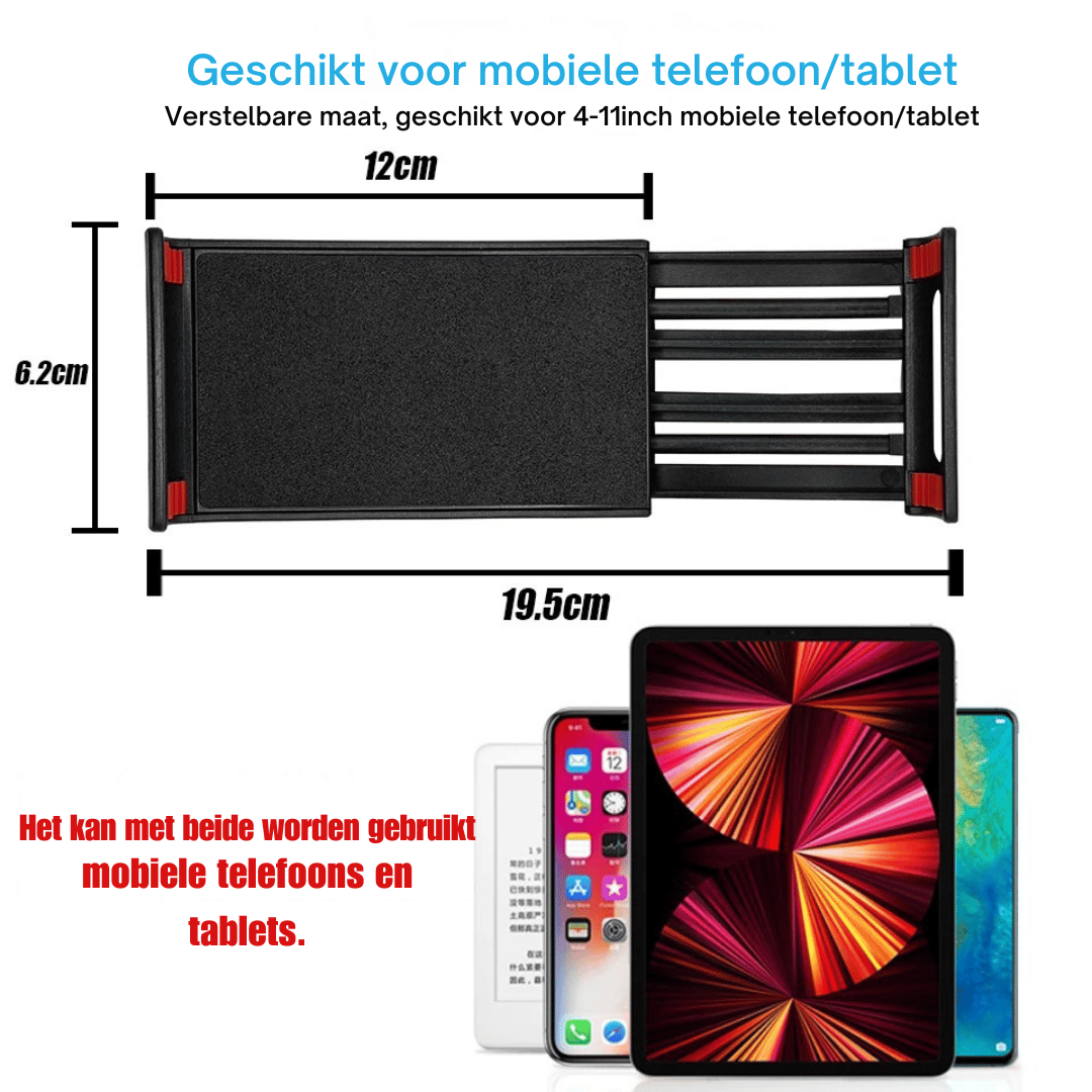 Tablet en Telefoonhouder voor Auto – Geschikt voor Samsung Galaxy Z Fold & iPad Mini