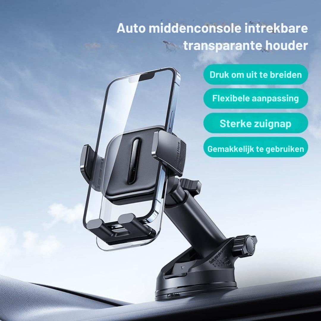 Uitschuifbare Telefoonhouder Voor Auto | 360° Verstelbaar & Sterke Zuignap