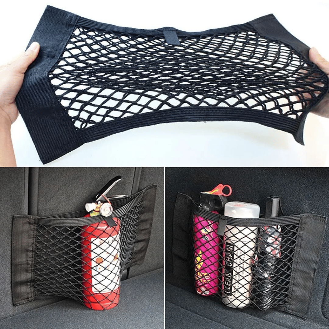 Universele Elastische Mesh Auto Organizer – Magic Sticker – Achterbank Opbergtas