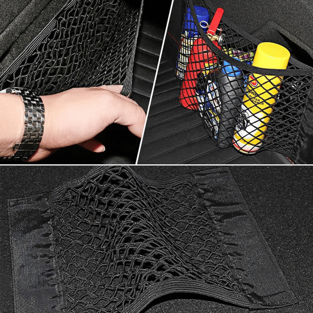Universele Elastische Mesh Auto Organizer – Magic Sticker – Achterbank Opbergtas