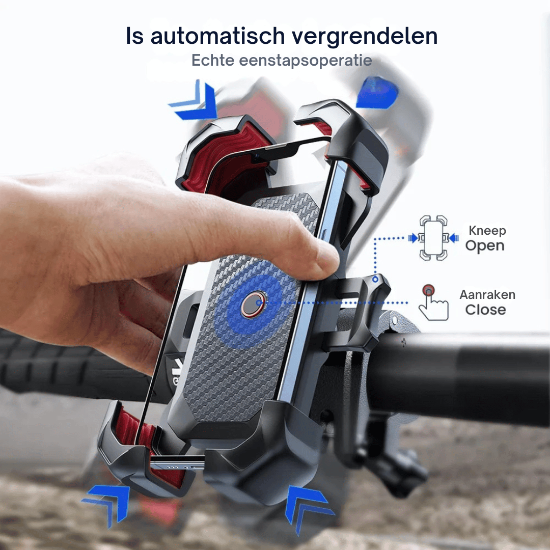 Universele Fietshouder 360° Voor Telefoons 4.7-7 Inch - Schokbestendig & Veilige Grip