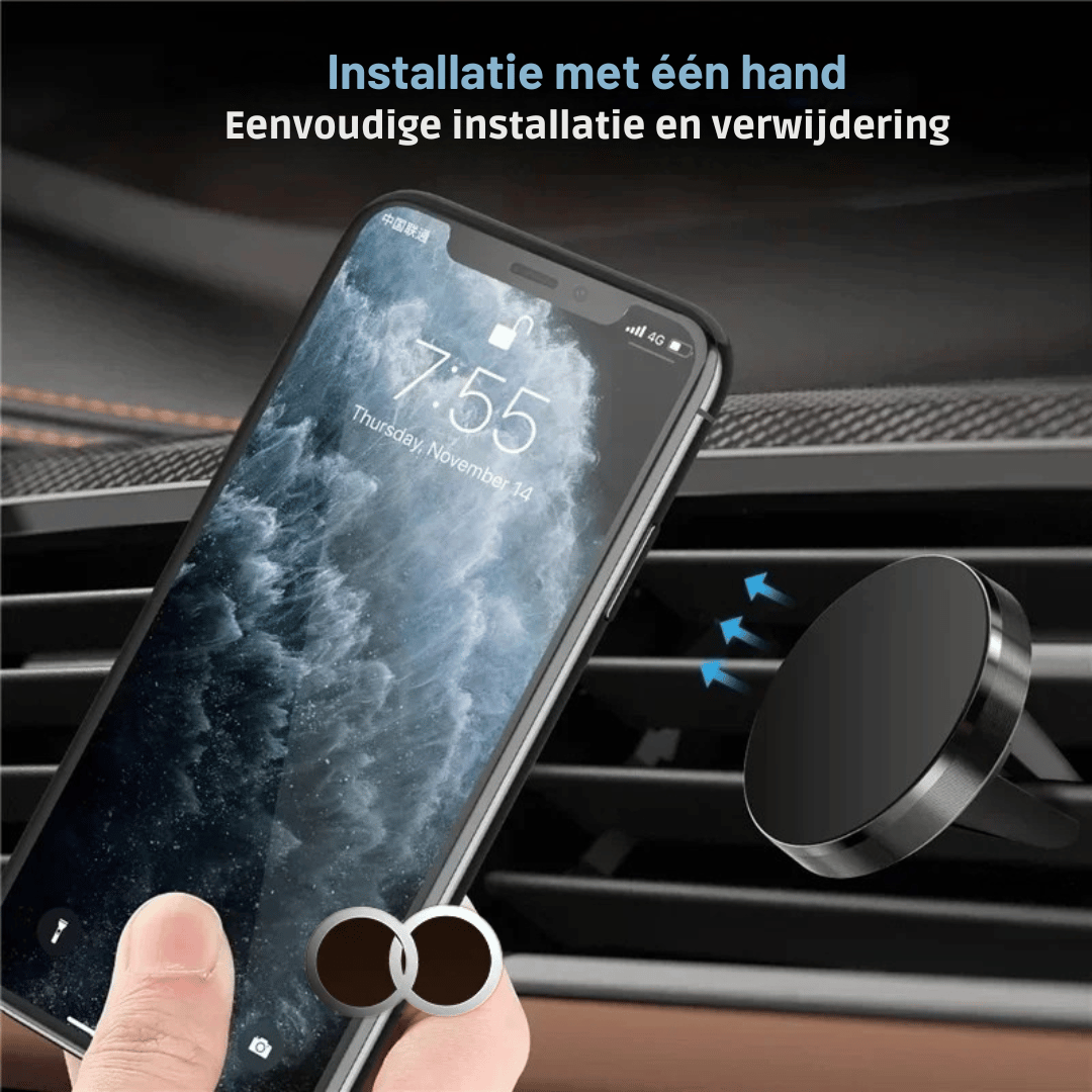 Universele Magnetische Telefoonhouder voor Auto – Ventilatierooster Mount