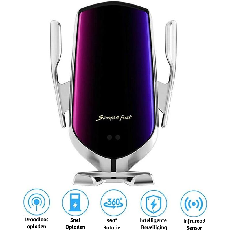 PREMIUM - Support de téléphone automatique | Chargeur sans fil 