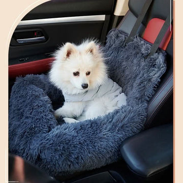 Panier moelleux et apaisant pour chien, idéal pour le siège auto