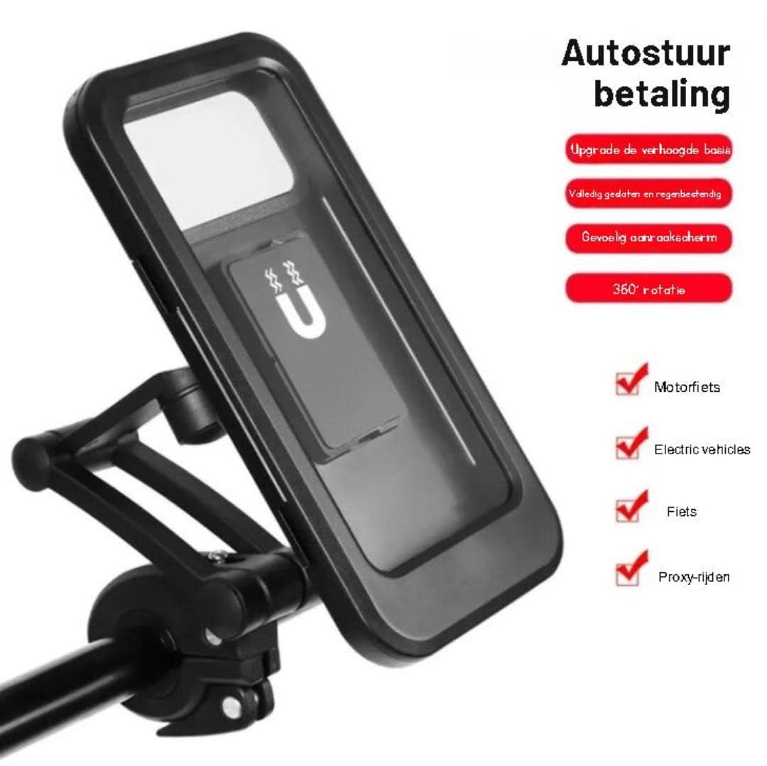 Waterdichte fiets- en motortelefoonhouder