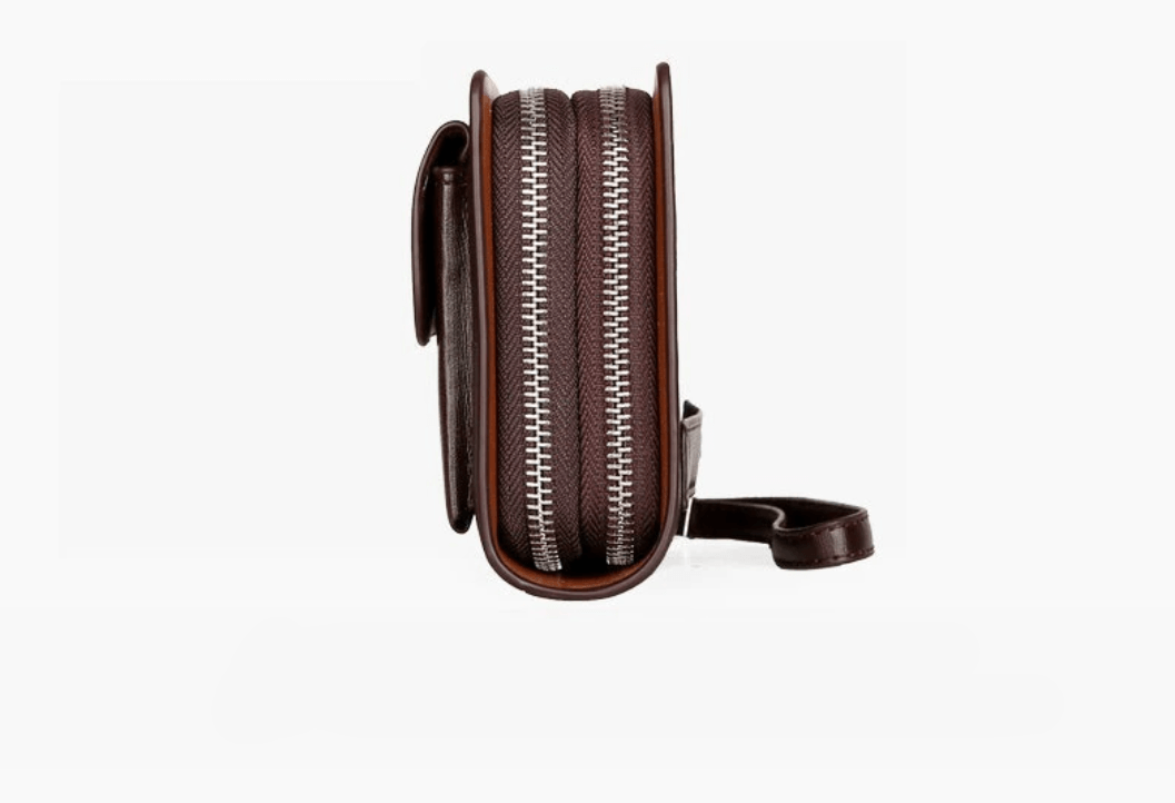 Pochette pour homme en cuir véritable 