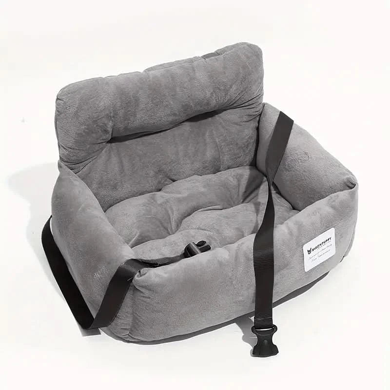 Panier de voiture souple pour chien avec sangle réglable