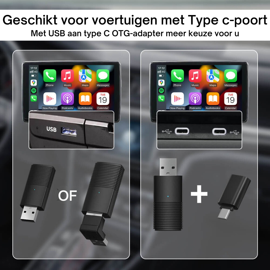 CarPlay-Adapter | Mini & Draadloos