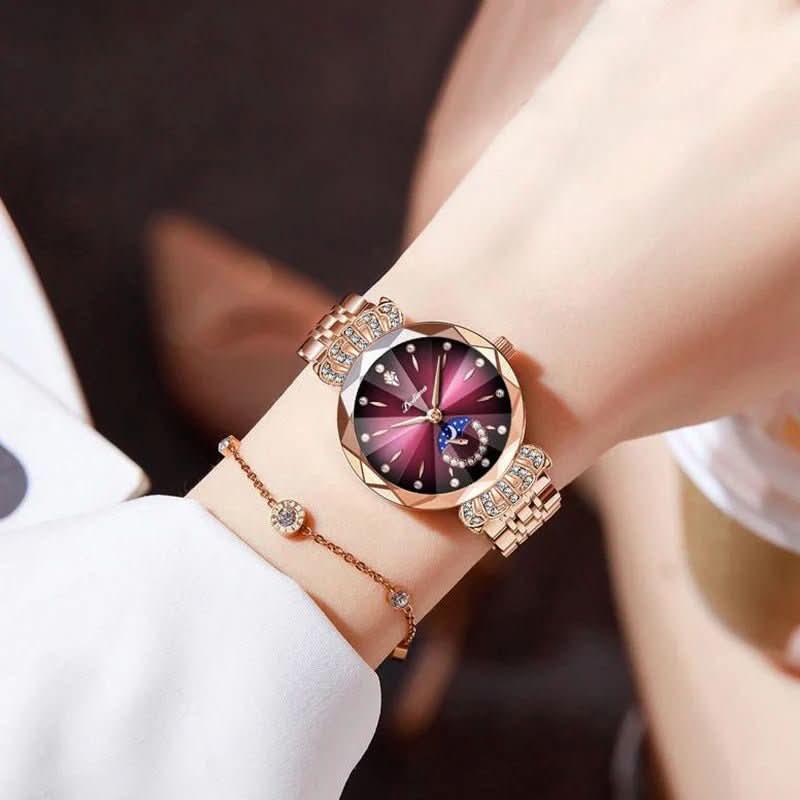 Elegance - Hemelse Diamanten Dames Horloge