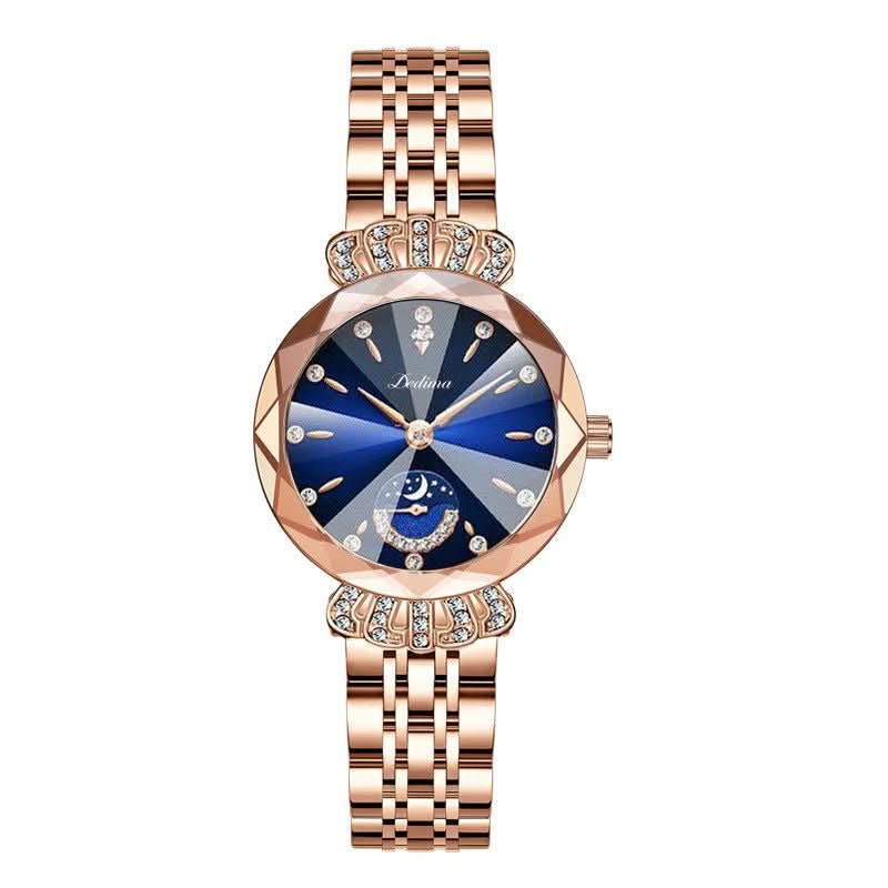 Elegance - Hemelse Diamanten Dames Horloge