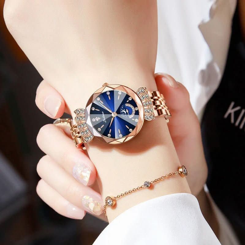 Elegance - Hemelse Diamanten Dames Horloge