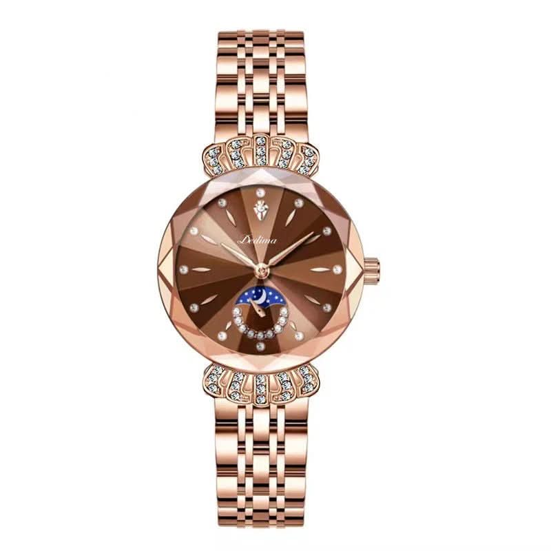 Elegance - Hemelse Diamanten Dames Horloge